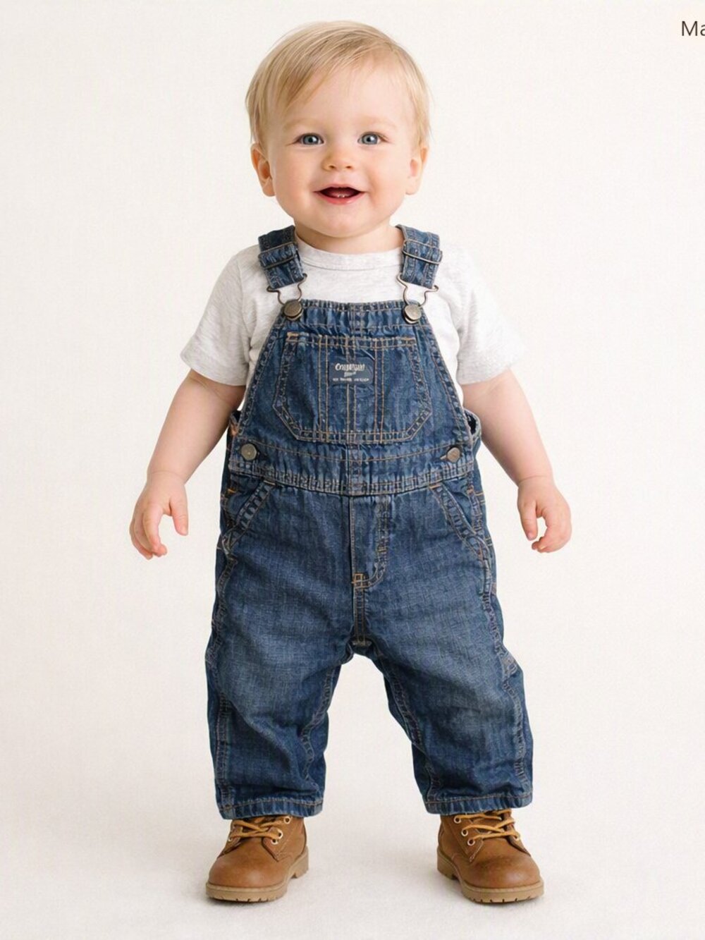 Oshkosh Overalls Toddler 12 Months gingham lining